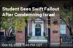 Student Sees Swift Fallout After Condemning Israel