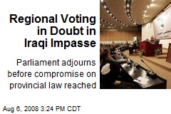 Regional Voting in Doubt in Iraqi Impasse