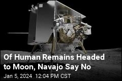 Human Remains Headed to Moon Despite Objections