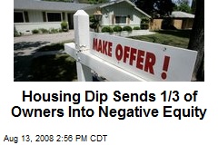 Housing Dip Sends 1/3 of Owners Into Negative Equity