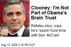 Clooney: I'm Not Part of Obama's Brain Trust