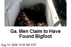 Ga. Men Claim to Have Found Bigfoot
