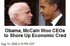 Obama, McCain Woo CEOs to Shore Up Economic Cred