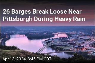 26 Barges Break Loose Near Pittsburgh During Heavy Rain