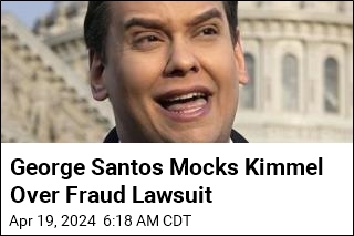 George Santos Mocks Kimmel Over Fraud Lawsuit