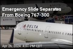 Emergency Slide Separates From Boeing 767-300