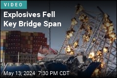 Crews Bring Down Span of Key Bridge