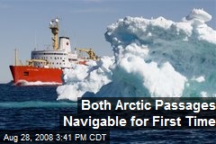 Both Arctic Passages Navigable for First Time