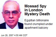 Mossad Spy in London Mystery Death