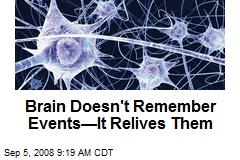 Brain Doesn't Remember Events&mdash;It Relives Them