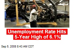 Unemployment Rate Hits 5-Year High of 6.1%