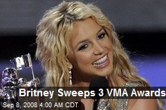 Britney Sweeps 3 VMA Awards