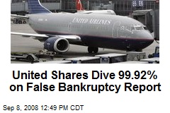 United Shares Dive 99.92% on False Bankruptcy Report