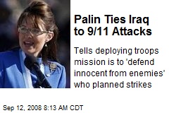Palin Ties Iraq to 9/11 Attacks