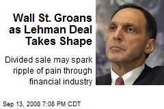 Wall St. Groans as Lehman Deal Takes Shape