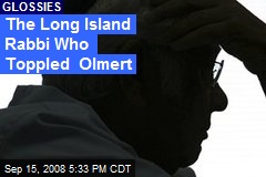 The Long Island Rabbi Who Toppled Olmert