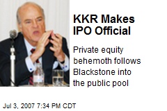 KKR Makes IPO Official