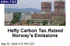 Hefty Carbon Tax Raised Norway's Emissions