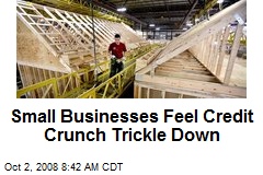 Small Businesses Feel Credit Crunch Trickle Down