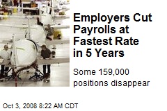 Employers Cut Payrolls at Fastest Rate in 5 Years