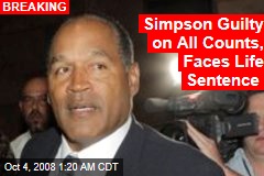 Simpson Guilty on All Counts, Faces Life Sentence