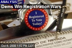 Dems Win Registration Wars