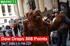 Dow Drops 508 Points