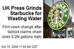 UK Press Grinds Starbucks for Wasting Water