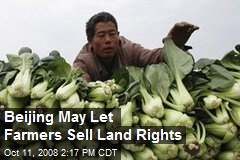 Beijing May Let Farmers Sell Land Rights