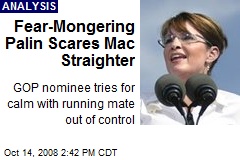 Fear-Mongering Palin Scares Mac Straighter