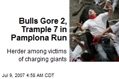Bulls Gore 2, Trample 7 in Pamplona Run