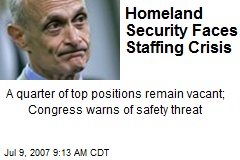 Homeland Security Faces Staffing Crisis