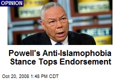 Powell's Anti-Islamophobia Stance Tops Endorsement
