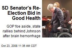 SD Senator's Re-Election Bid in Good Health