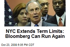 NYC Extends Term Limits: Bloomberg Can Run Again