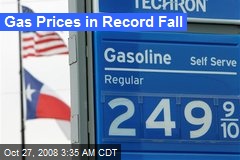 Gas Prices in Record Fall