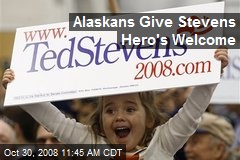 Alaskans Give Stevens Hero's Welcome