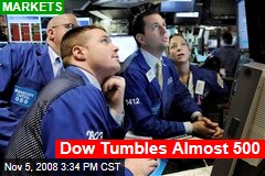 Dow Tumbles Almost 500