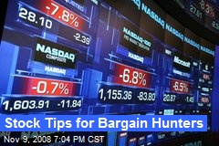 Stock Tips for Bargain Hunters
