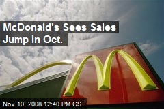 McDonald's Sees Sales Jump in Oct.