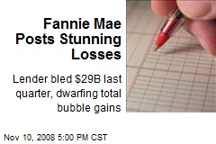 Fannie Mae Posts Stunning Losses