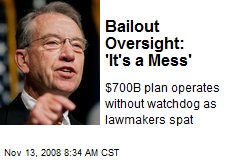 Bailout Oversight: 'It's a Mess'
