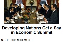 Developing Nations Get a Say in Economic Summit
