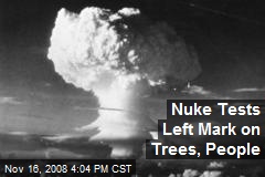 Nuke Tests Left Mark on Trees, People