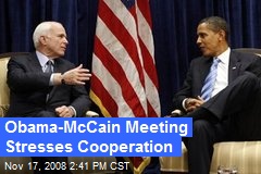 Obama-McCain Meeting Stresses Cooperation