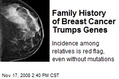 Family History of Breast Cancer Trumps Genes