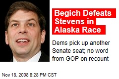 Begich Defeats Stevens in Alaska Race