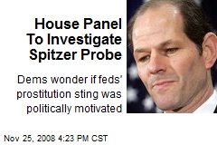 House Panel To Investigate Spitzer Probe