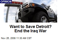Want to Save Detroit? End the Iraq War