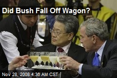 Did Bush Fall Off Wagon?
